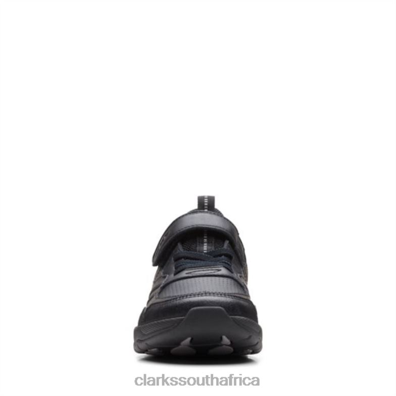 C Lowder Sprint Older Black Leather Clarks Black Leather 840405815 Kids Clarks Black Leather