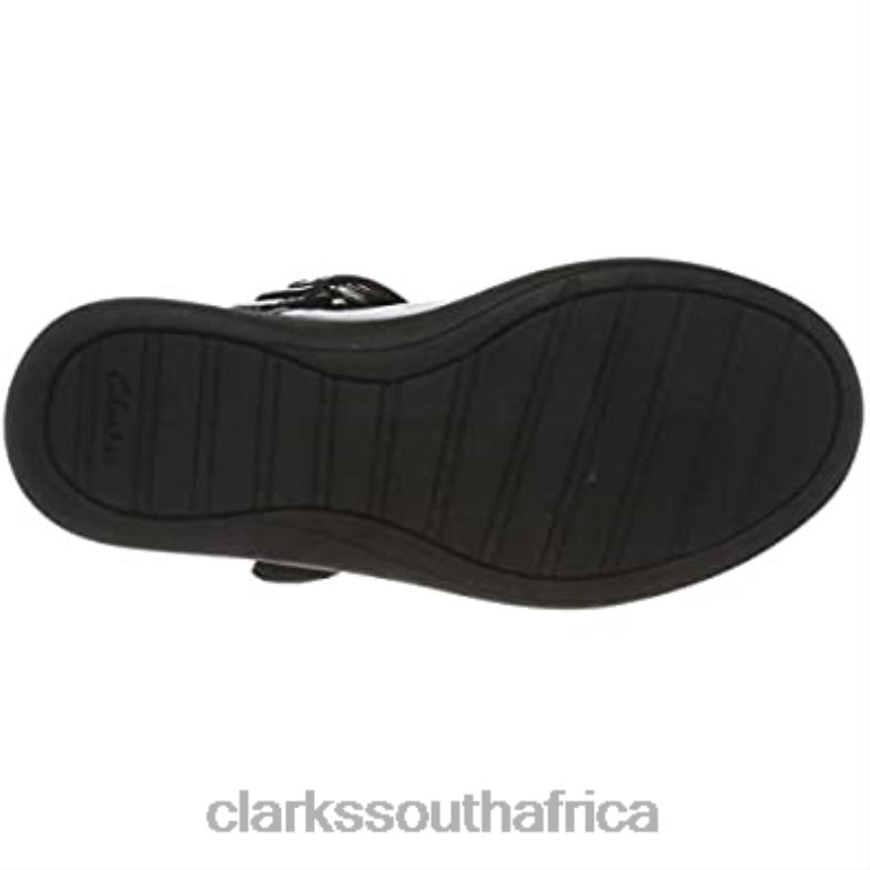 Black Clarks Girl's Etch Spark Ballet Flats 84040595 Kids Clarks