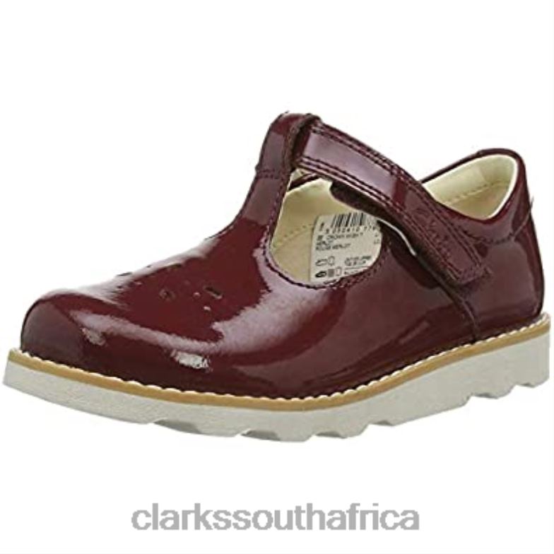 Girl's Crown Wish T Ballet Flat Clarks Merlot 84040559 Kids Clarks Merlot