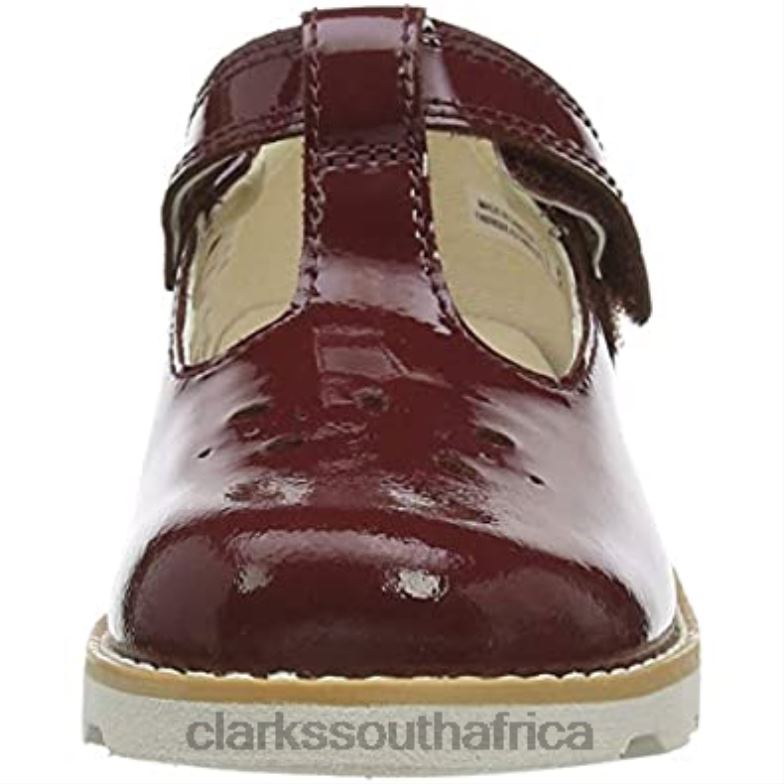 Girl's Crown Wish T Ballet Flat Clarks Merlot 84040559 Kids Clarks Merlot