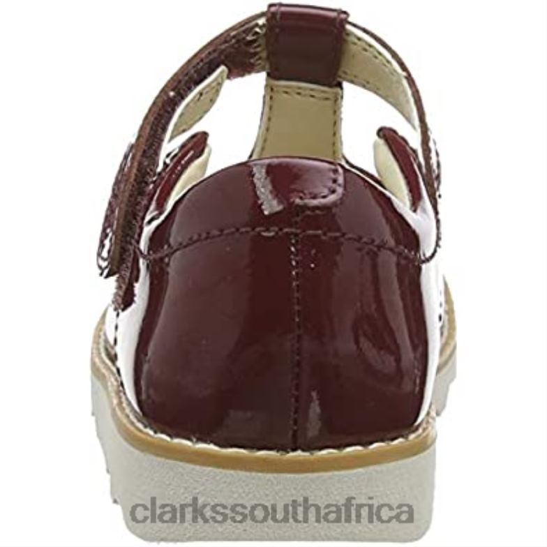 Girl's Crown Wish T Ballet Flat Clarks Merlot 84040559 Kids Clarks Merlot