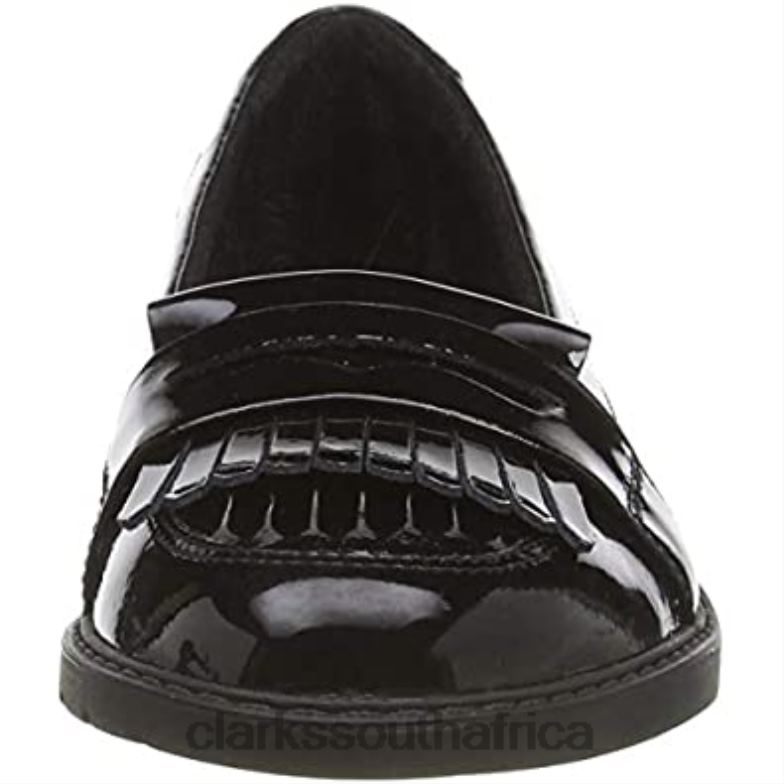 Girls' Drew Shine Ballet Flats Black Clarks 84040790 Kids Clarks Black Pat Black Pat