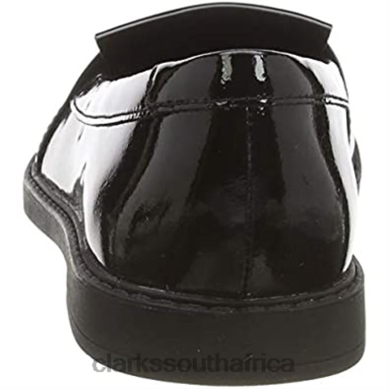 Girls' Drew Shine Ballet Flats Black Clarks 84040790 Kids Clarks Black Pat Black Pat