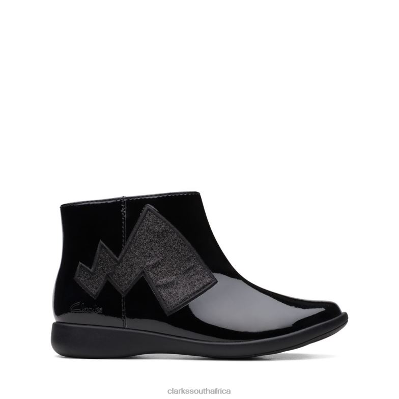 Black Patent Clarks Etch Trail Kid Black Patent 840405768 Kids Clarks Black Patent
