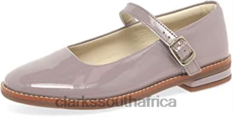 Clarks Drew Sky Girls Junior Patent Leather Mary Jane Ballerina Shoes 84040113 Kids Clarks