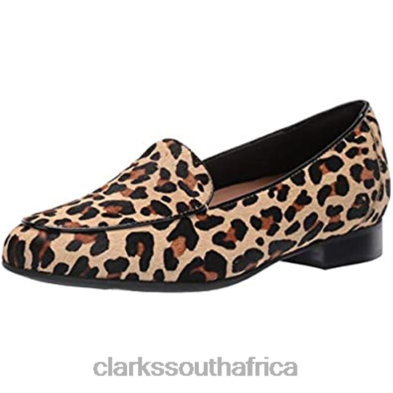 Clarks Leopard Po Ny Hair Leather Girl's Un Blush Ease Loafer 840401409 Kids Clarks Leopard Pony Hair Leather