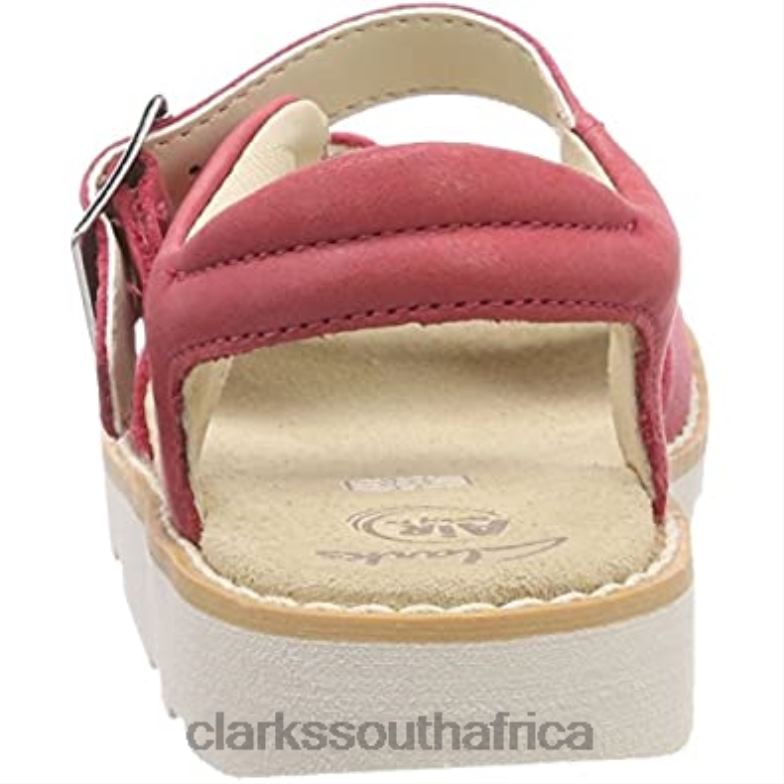 Clarks Pink Leather Girls' Crown Bloom T Sling Back Sandals 840402497 Kids Clarks Pink Leather