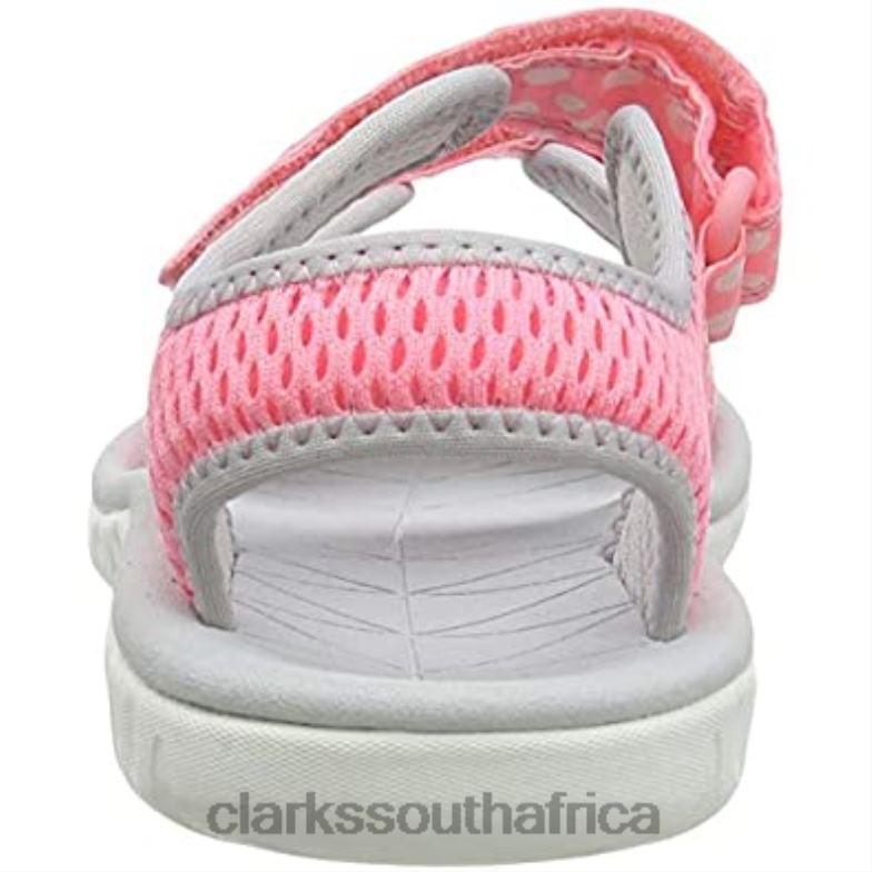 Girl's Surfing Tide K Sling Back Sandals Clarks Pink Pink Combi Pink Combi 840401279 Kids Clarks Pink Combi