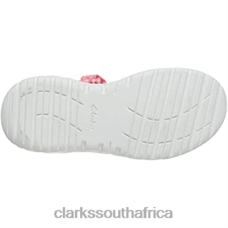 Girl's Surfing Tide K Sling Back Sandals Clarks Pink Pink Combi Pink Combi 840401279 Kids Clarks Pink Combi