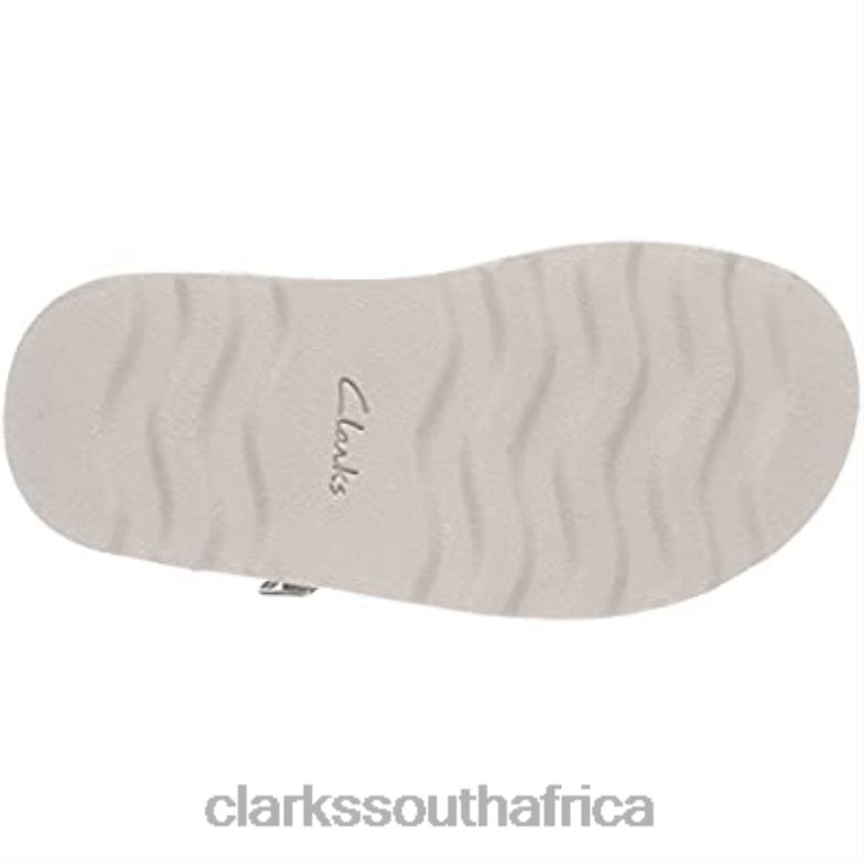 Girls' Crown Bloom T Sling Back Sandals Clarks Silver Leather 840401181 Kids Clarks Silver Leather