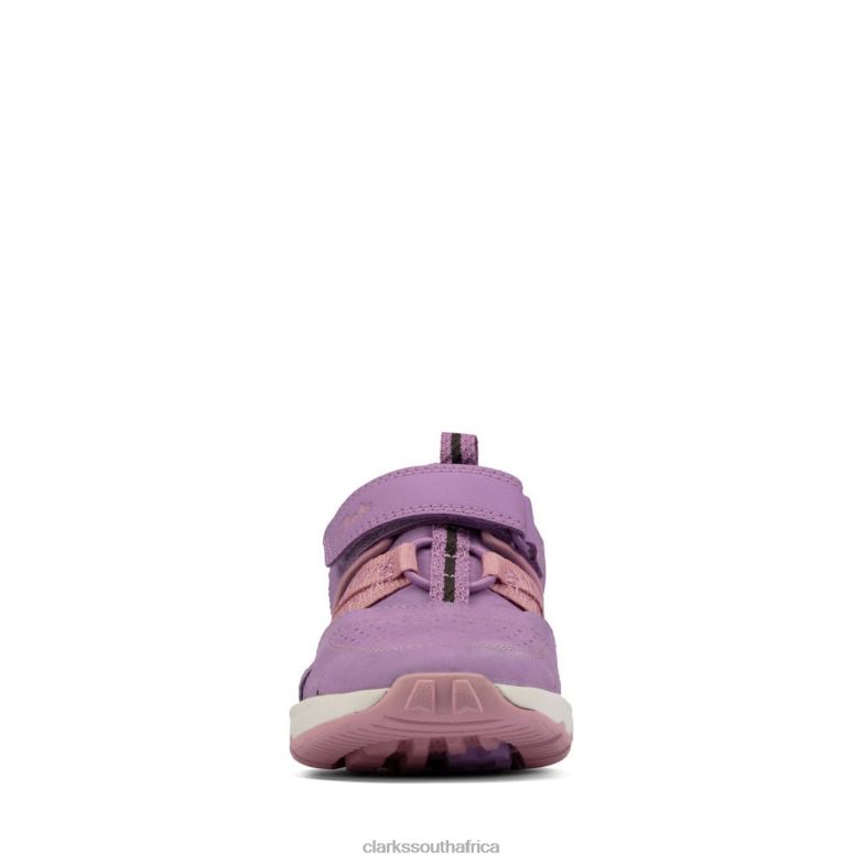 Lilac Leather Clarks Rock Surf K 840403811 Kids Clarks Lilac Leather