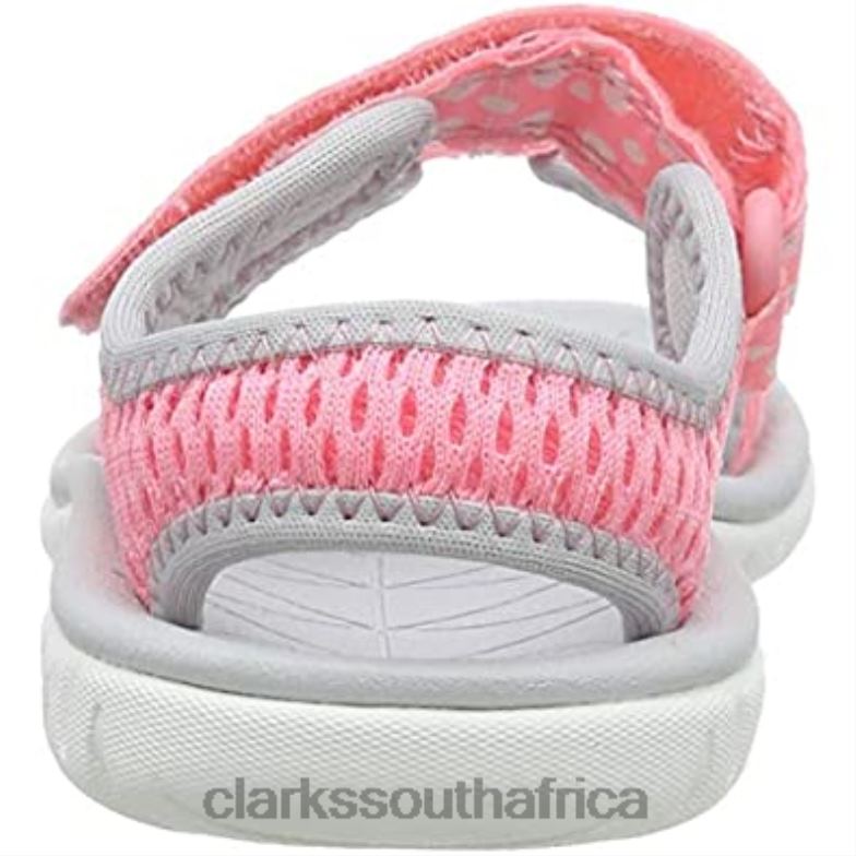 Pink Pink Combi Pink Combi Girl's Surfing Tide Open Toe Sandals Clarks 840401876 Kids Clarks