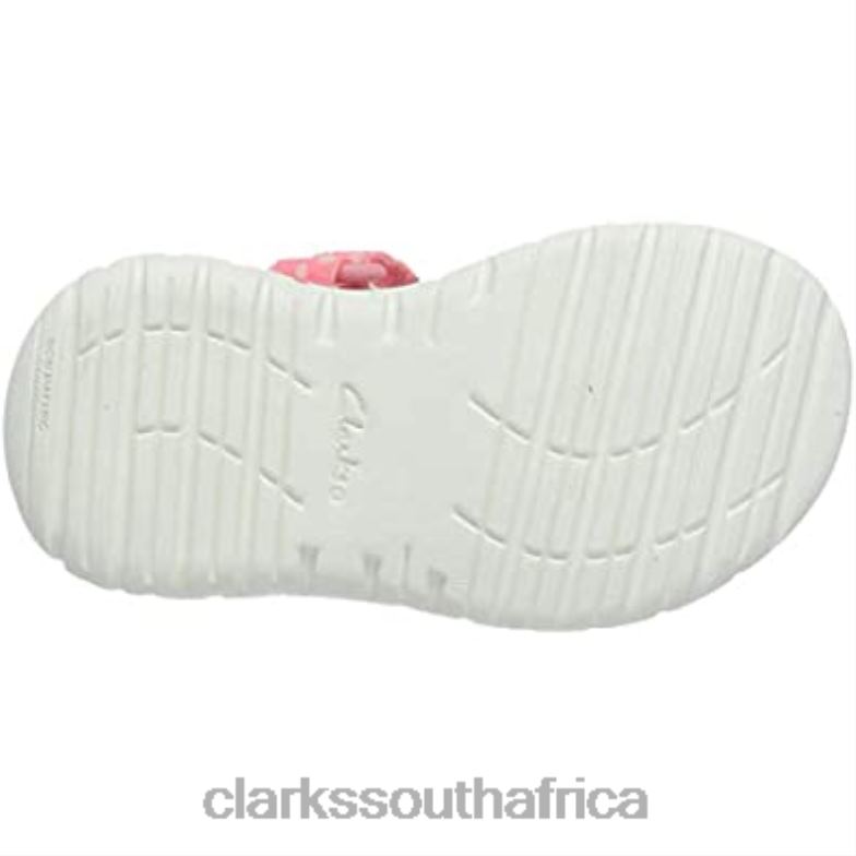 Pink Pink Combi Pink Combi Girl's Surfing Tide Open Toe Sandals Clarks 840401876 Kids Clarks