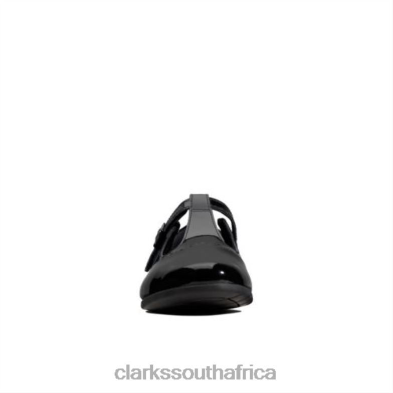 Black Patent Clarks Scala Seek Inf H Fit 840404664 Kids Clarks Black Patent