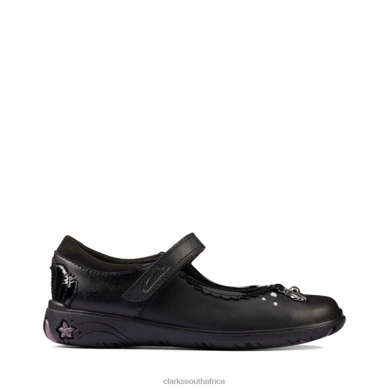 Clarks Sea Shimmer Kid Black Leather Black Leather 840405866 Kids Clarks Black Leather