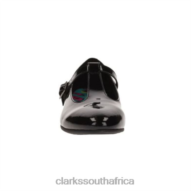 Selsey Fudge Snr G Fit Clarks Black Patent 840404663 Kids Clarks Black Patent