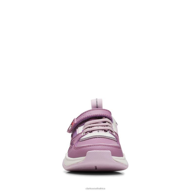 Clarks Grip Pearl K Purple Combi 840403778 Kids Clarks Purple Combi