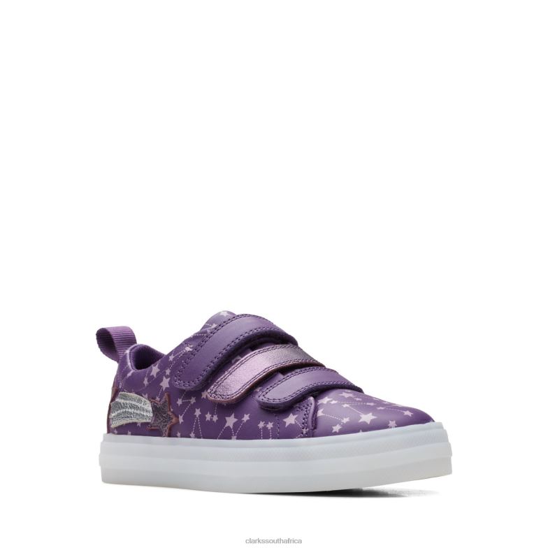Flare Fly K Clarks Purple 840403807 Kids Clarks Purple
