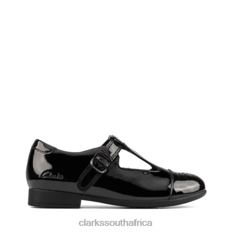 Clarks Scala Spirit Kid Black Patent Black Patent 840405890 Kids Clarks Black Patent