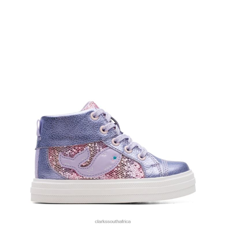 Nova City Toddler Lilac Leather Clarks Lilac Leather 840405725 Kids Clarks Lilac Leather