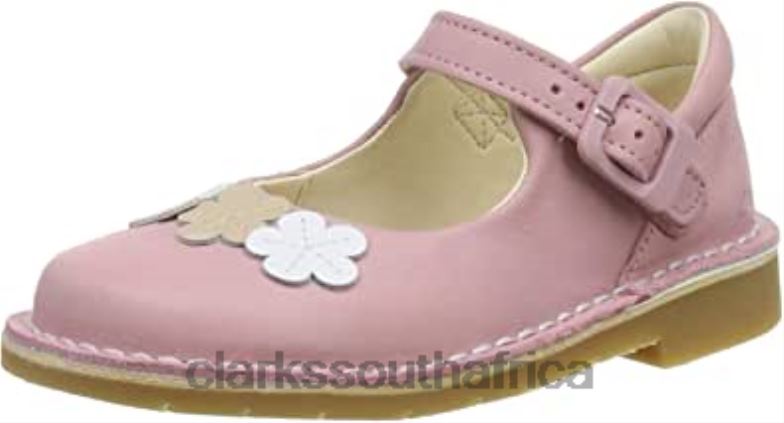 Clarks Comet Gem Toddler Leather Shoes Dusty Pink 84040321 Kids Clarks