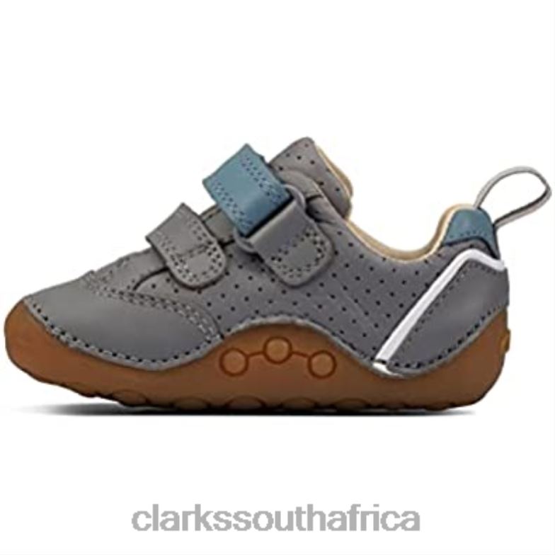 Ti Ny Sky Toddler Leather Shoes Grey Clarks 840402903 Kids Clarks