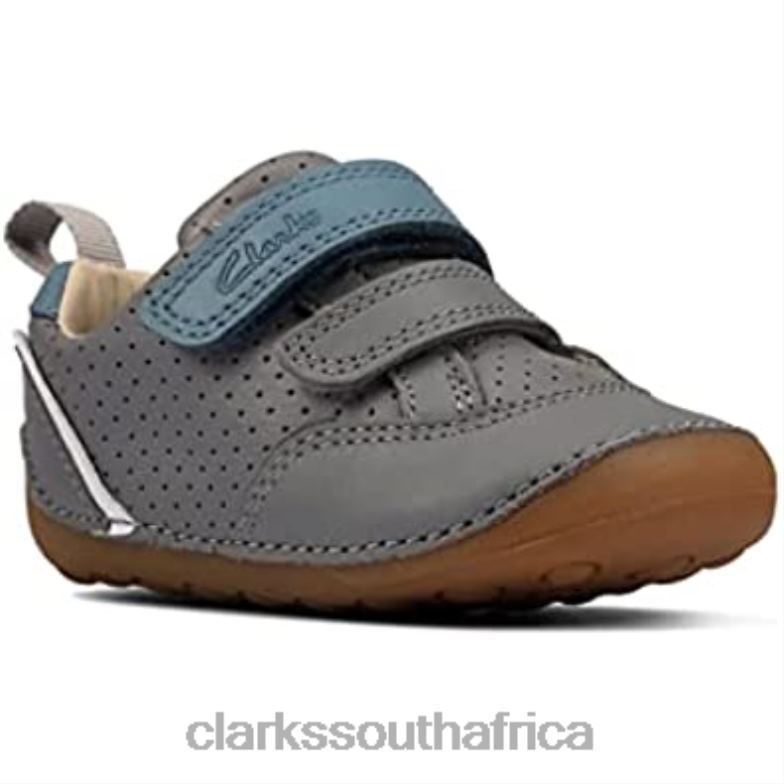 Ti Ny Sky Toddler Leather Shoes Grey Clarks 840402903 Kids Clarks