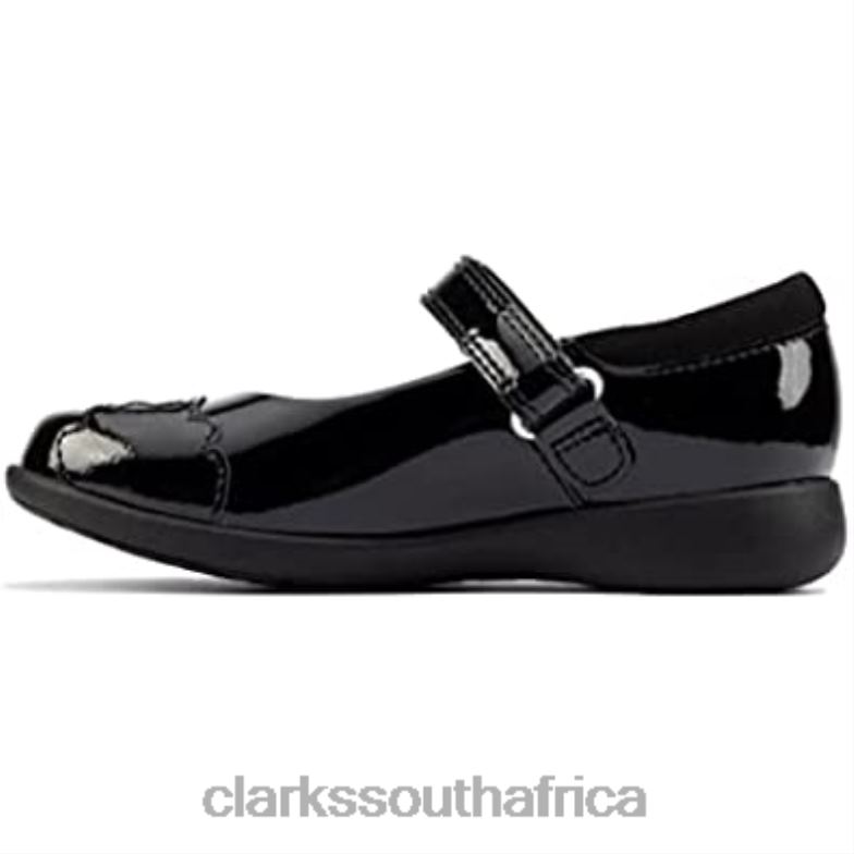 Clarks Etch Beam Toddler Patent Shoes Black Patent 84040538 Kids Clarks