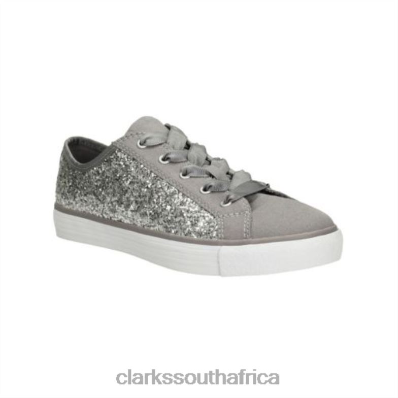 Brill Cora Jnr F Fit Clarks Silver 840404589 Kids Clarks Silver