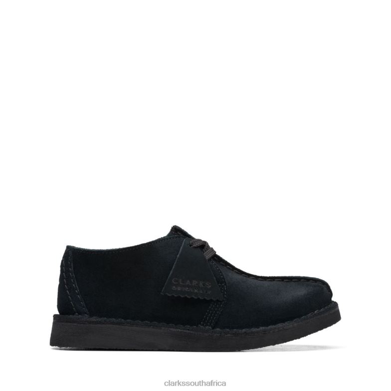 Black Suede Desert Trek Older Black Suede Clarks 840406892 Kids Clarks Black Suede