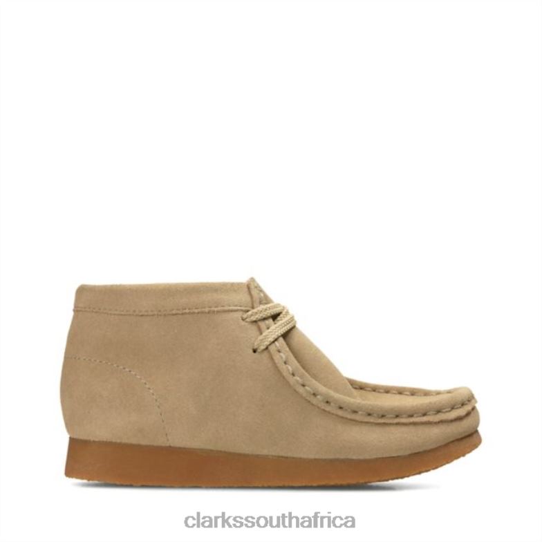 Clarks Sand Suede Wallabee Boot Sand Suede 840406881 Kids Clarks Sand Suede