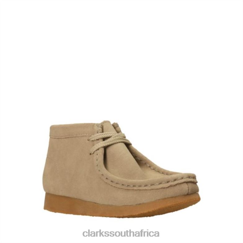 Clarks Sand Suede Wallabee Boot Sand Suede 840406881 Kids Clarks Sand Suede