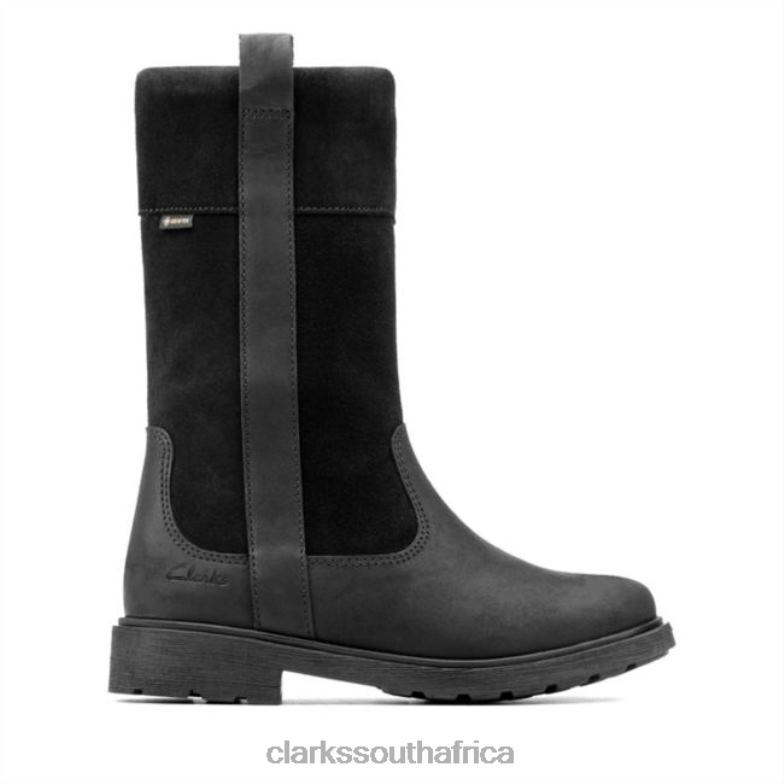 Astrol Hi Gore-Tex Kid Black Leather Black Leather Clarks 840405790 Kids Clarks Black Leather