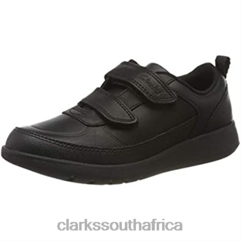 Black Clarks Scape Flare Y Uniform Dress Shoe Child 840402728 Kids Clarks Black Leather Black Leather