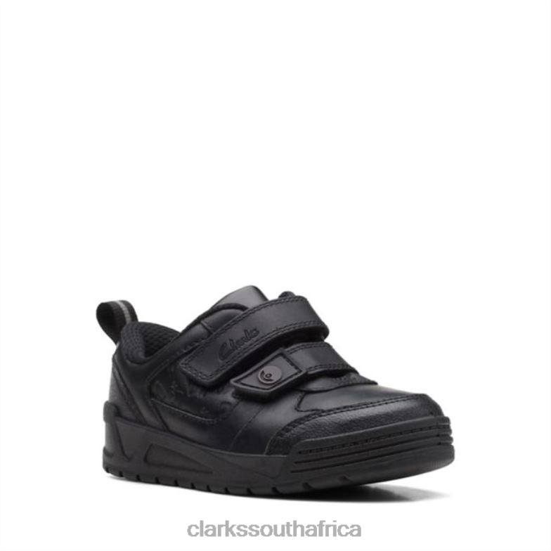 Black Leather Palmer Mist Kid Black Leather Clarks 840405964 Kids Clarks Black Leather