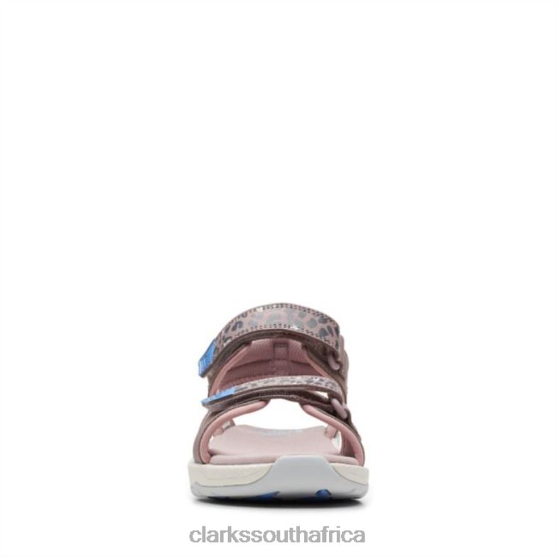 C Lowder Print Older Grey/Pink Clarks Grey/Pink 840406869 Kids Clarks Grey/Pink