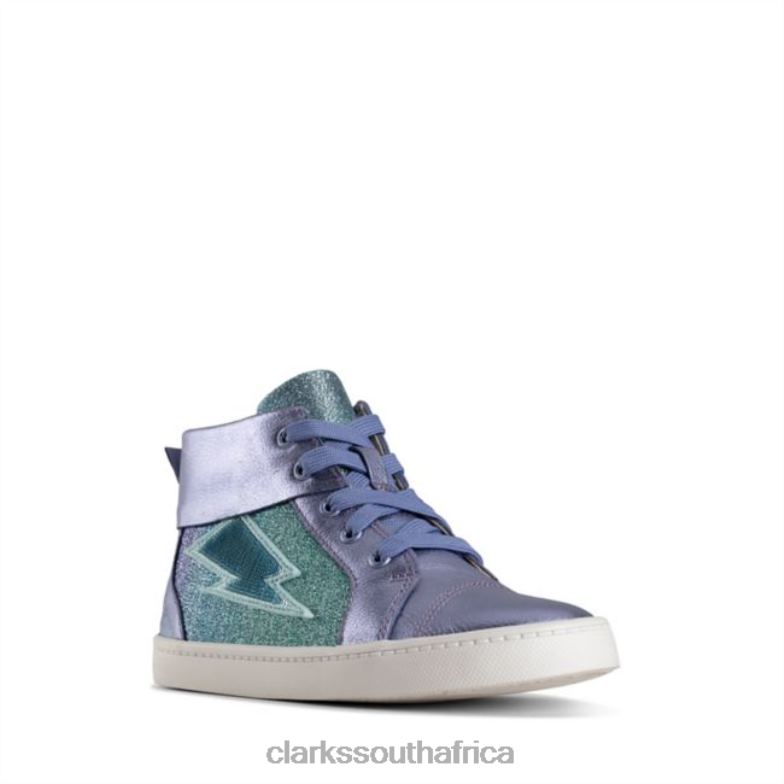 City Myth Kid Lilac Leather Clarks Lilac Leather 840405767 Kids Clarks Lilac Leather