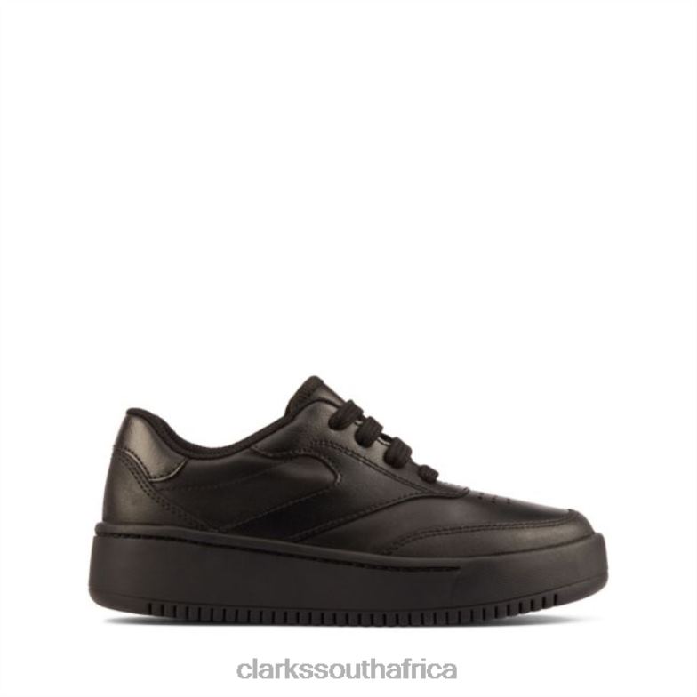 Clarks Tor Sport Flex Kid Black Leather Black Leather 840405898 Kids Clarks Black Leather