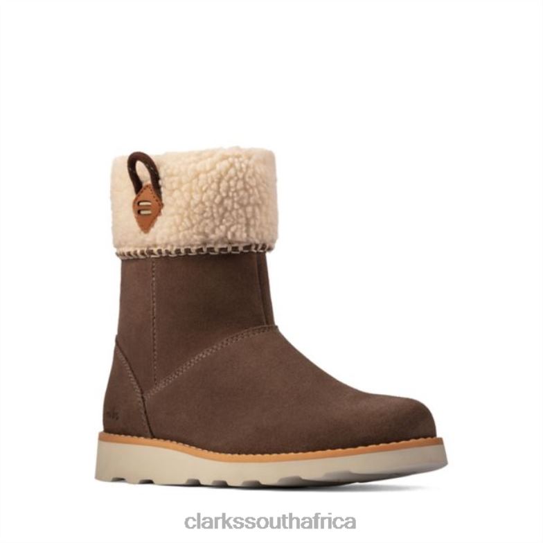 Walnut Suede Clarks Crown Loop Kid Walnut Suede 840405752 Kids Clarks Walnut Suede