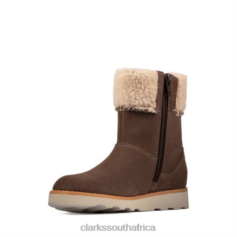 Walnut Suede Clarks Crown Loop Kid Walnut Suede 840405752 Kids Clarks Walnut Suede