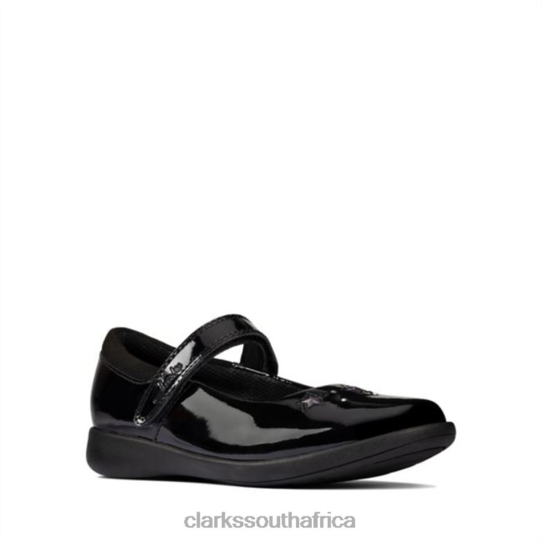 Clarks Etch Bright Kid Black Patent Black Patent 840405882 Kids Clarks Black Patent