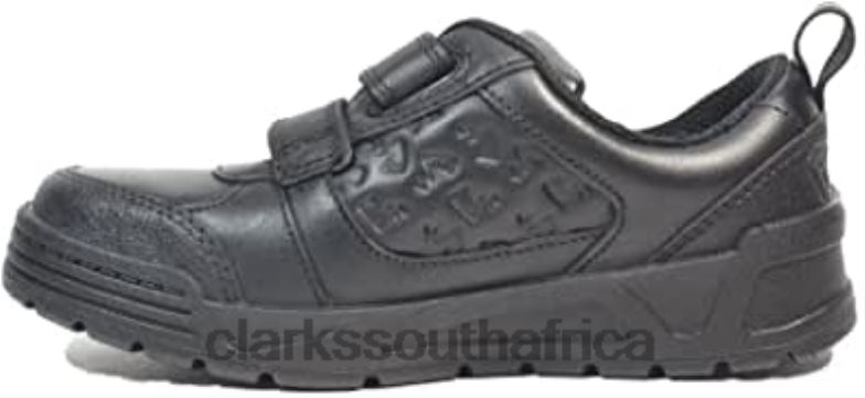 Palmer Mist Kids Black Leather Childrens PokÃ©mon Theme School Shoes Clarks Black 84040263 Kids Clarks Black