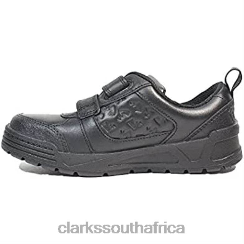 Palmer Mist Kids Black Leather Childrens PokÃ©mon Theme School Shoes Clarks Black 84040263 Kids Clarks Black
