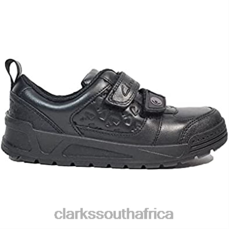 Palmer Mist Kids Black Leather Childrens PokÃ©mon Theme School Shoes Clarks Black 84040263 Kids Clarks Black