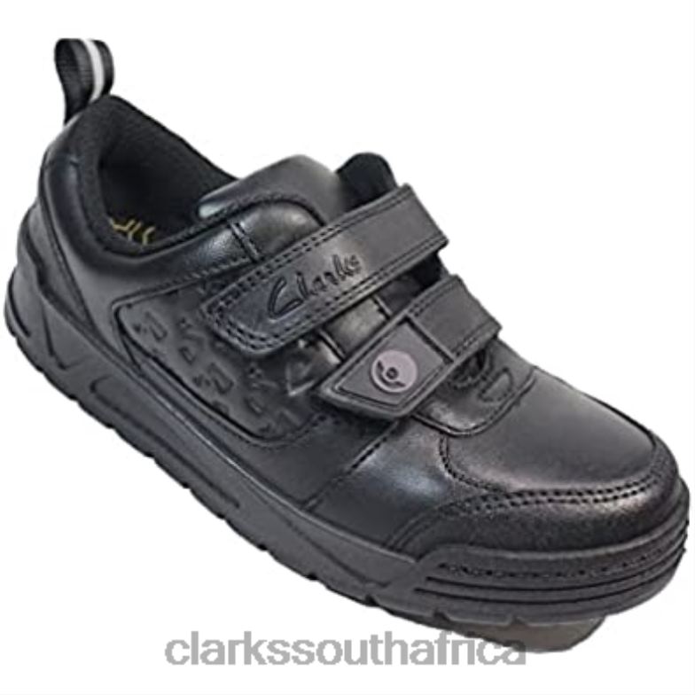 Palmer Mist Kids Black Leather Childrens PokÃ©mon Theme School Shoes Clarks Black 84040263 Kids Clarks Black