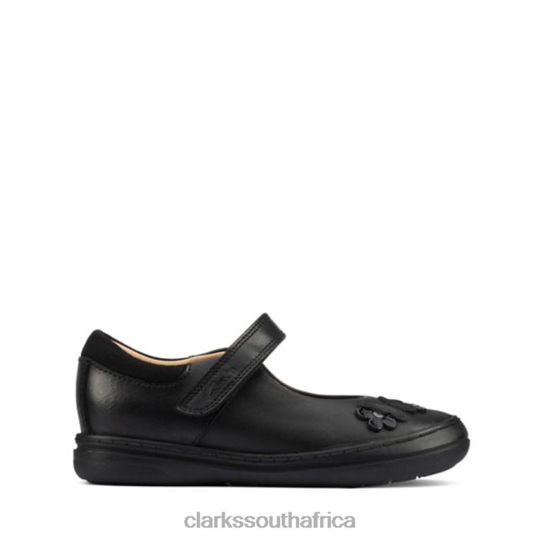 Black Leather Scooter Daisy Toddler Black Leather Clarks 840405868 Kids Clarks Black Leather