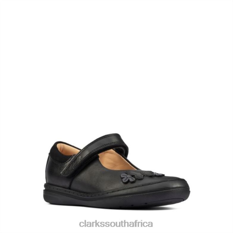 Black Leather Scooter Daisy Toddler Black Leather Clarks 840405868 Kids Clarks Black Leather