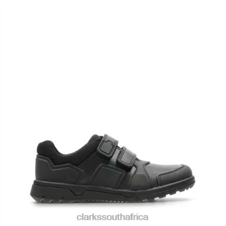 Blake Street Black Leather Clarks Black Leather 840405903 Kids Clarks Black Leather