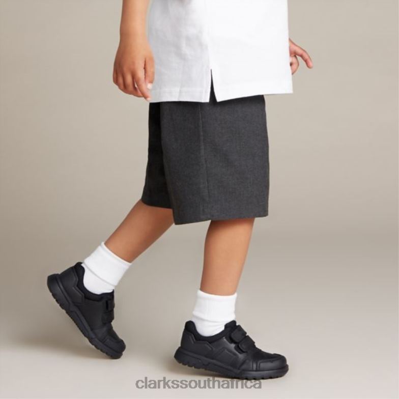 Blake Street Black Leather Clarks Black Leather 840405903 Kids Clarks Black Leather