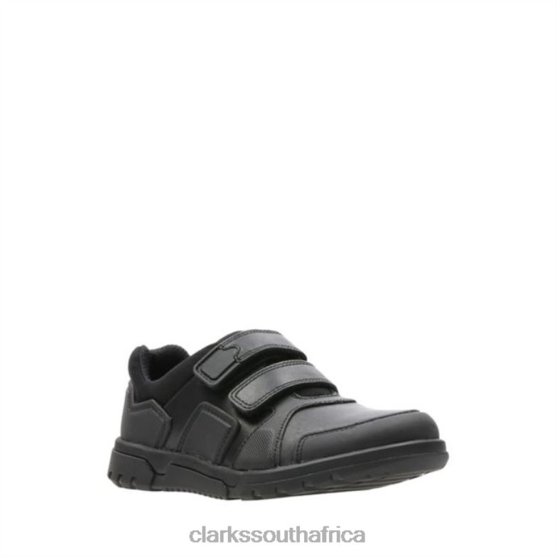 Blake Street Black Leather Clarks Black Leather 840405903 Kids Clarks Black Leather